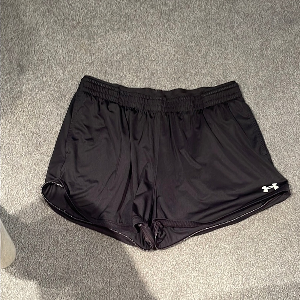 Under Armour Black Athletic Shorts with Elastic Waistband